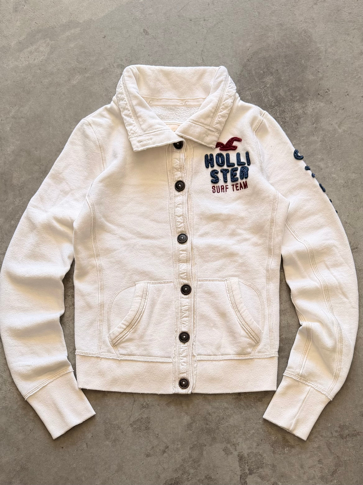 y2k Hollister white button up - S