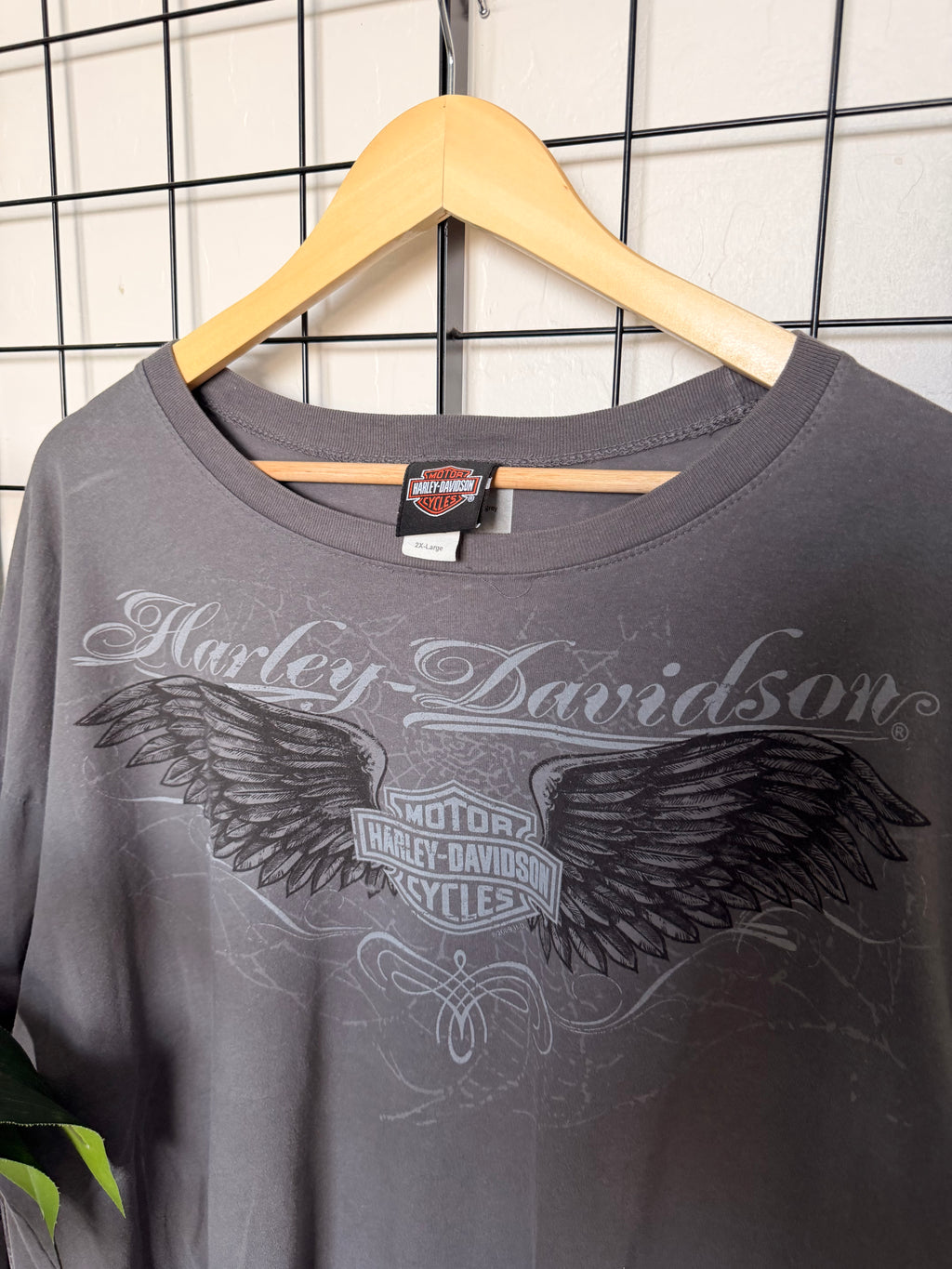 2009 Harley Davidson Spider and Wings AOP long sleeve tee - 2XL