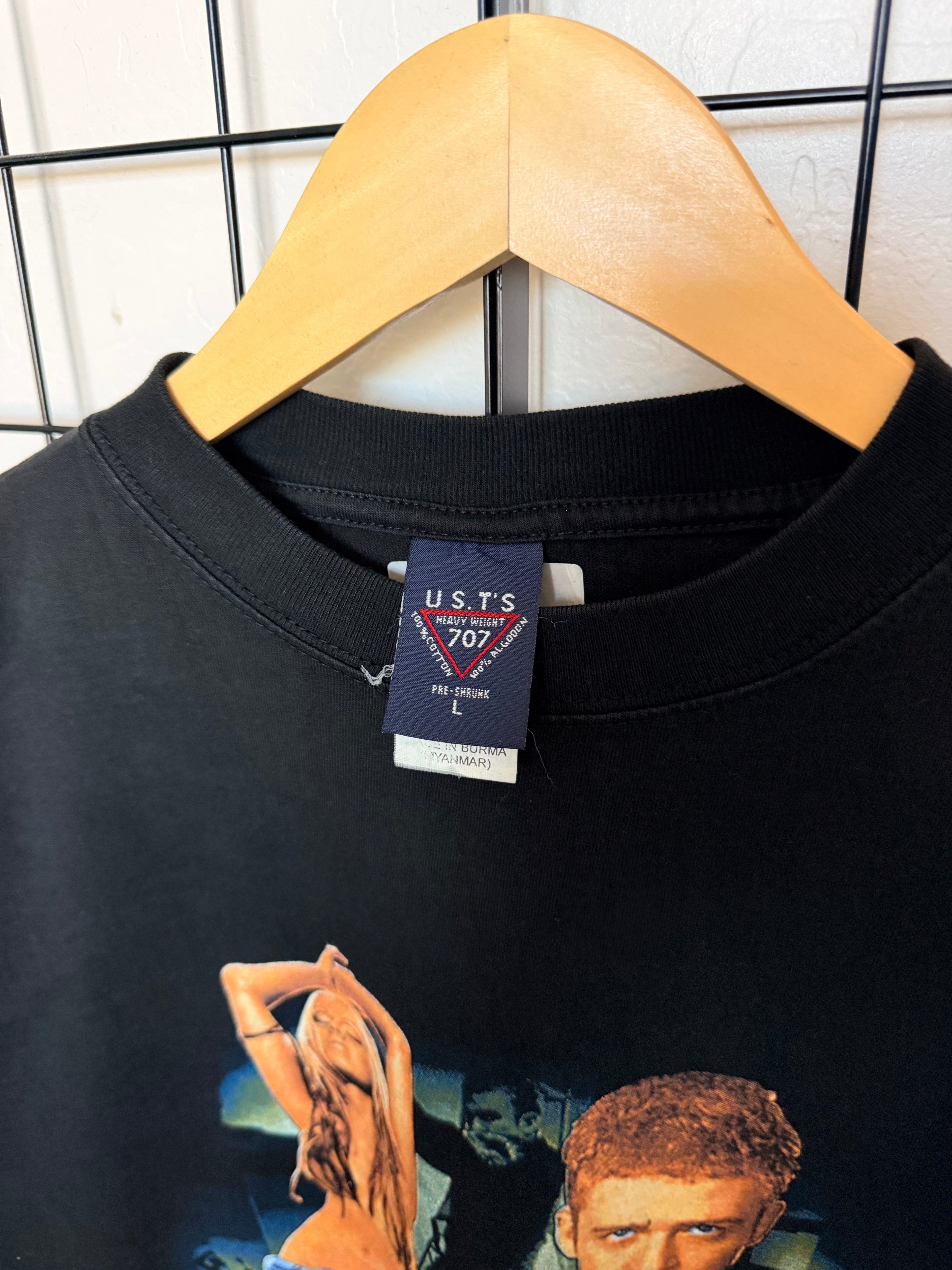Justin & Christina black tour tee - L