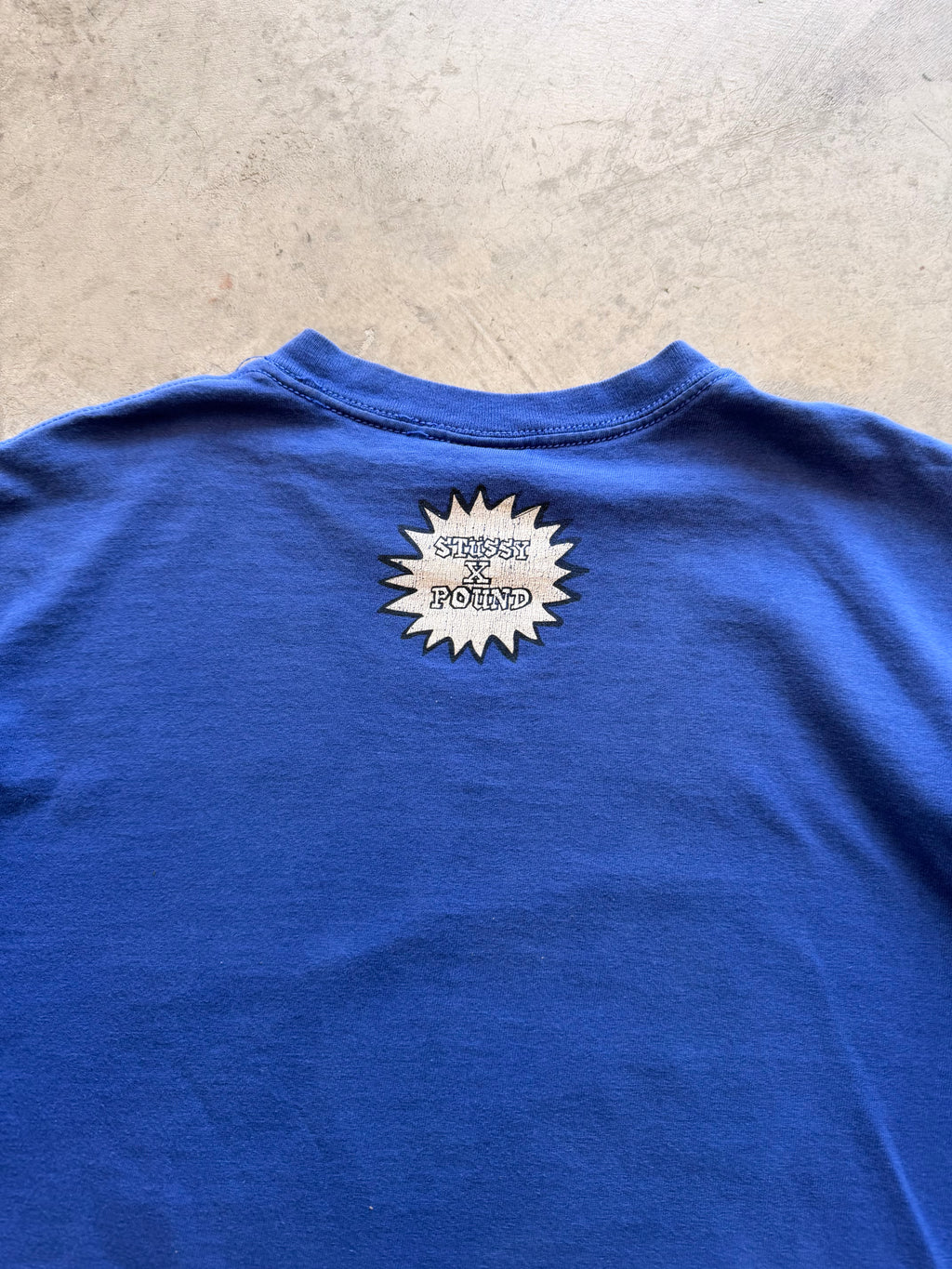 Stussy x Pound blue tee - L