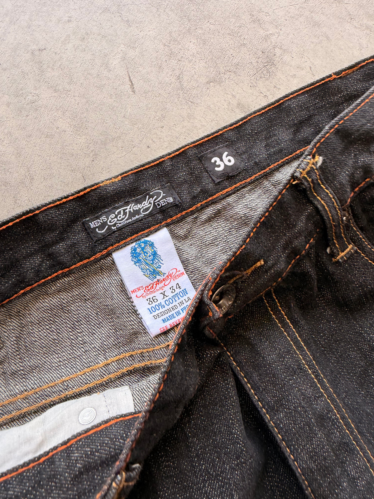 Ed Hardy snake jeans Sz 36
