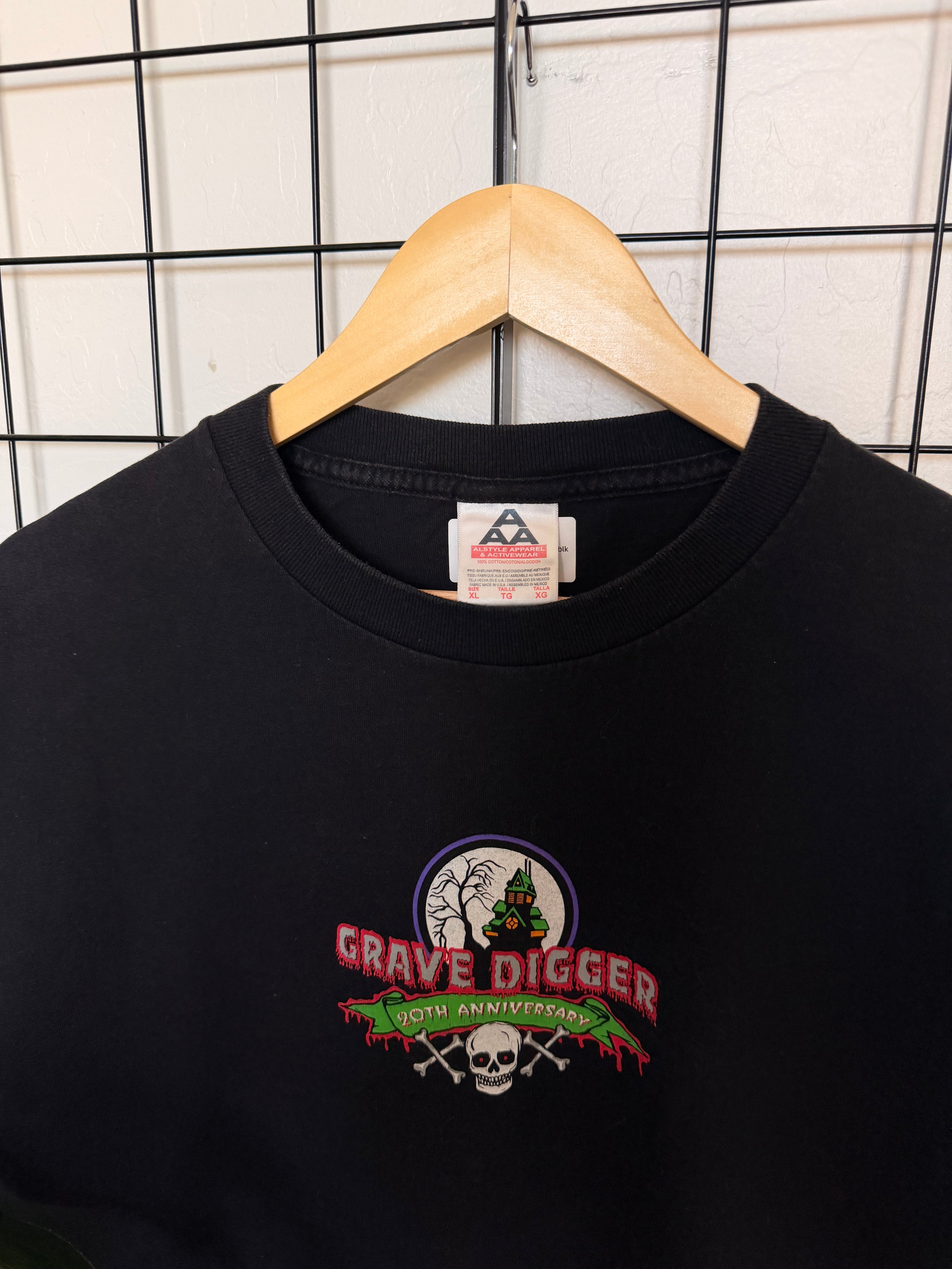 2002 Grave Digger 20th Anniversary tee - XL