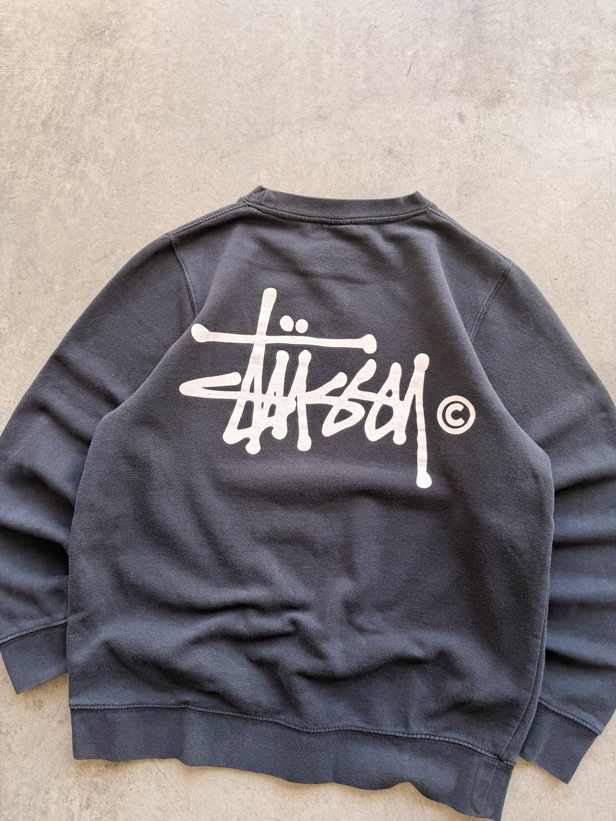 Stussy c black crewneck - M