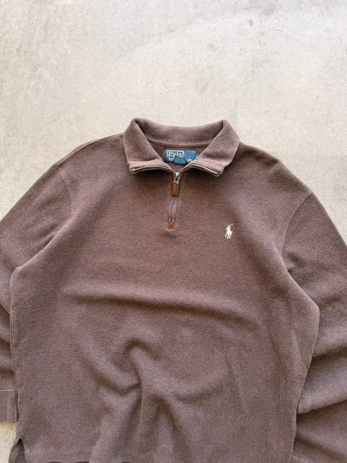 Polo brown quarter zip - L