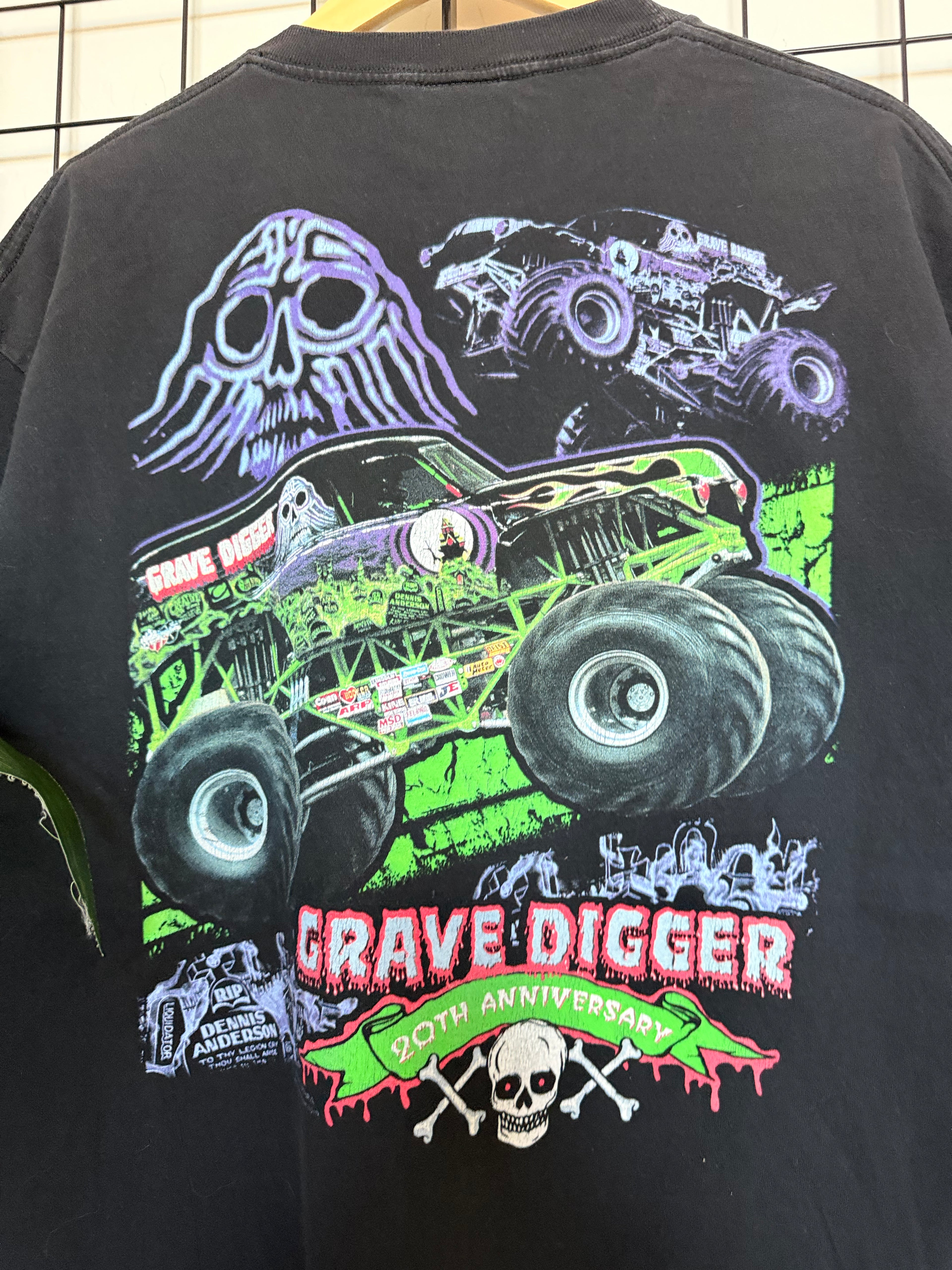 2002 Grave Digger 20th Anniversary tee - XL