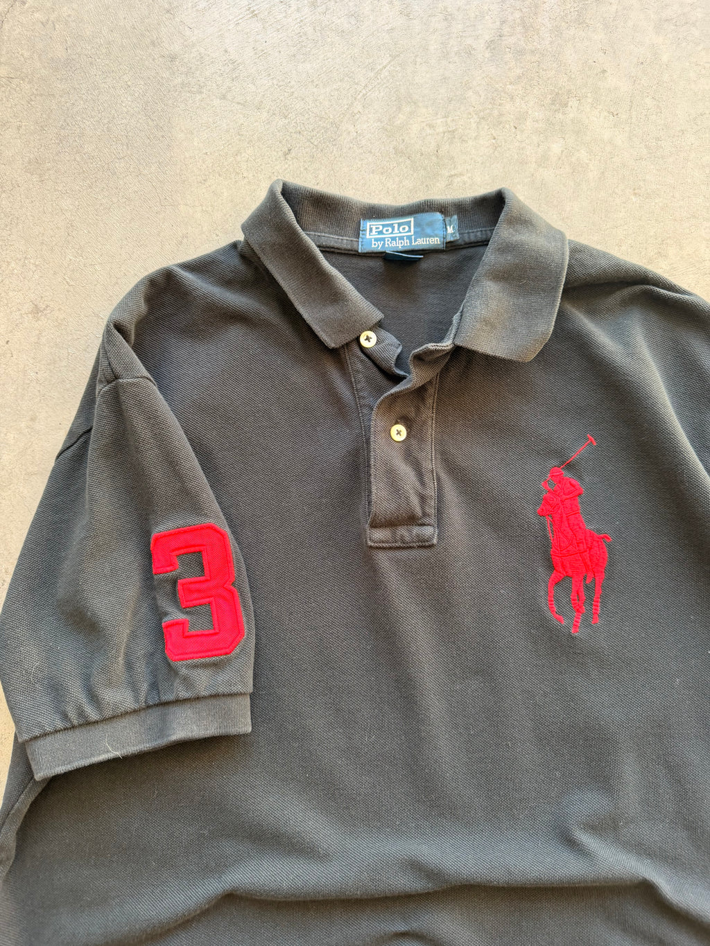 Black and red big pony Polo - M