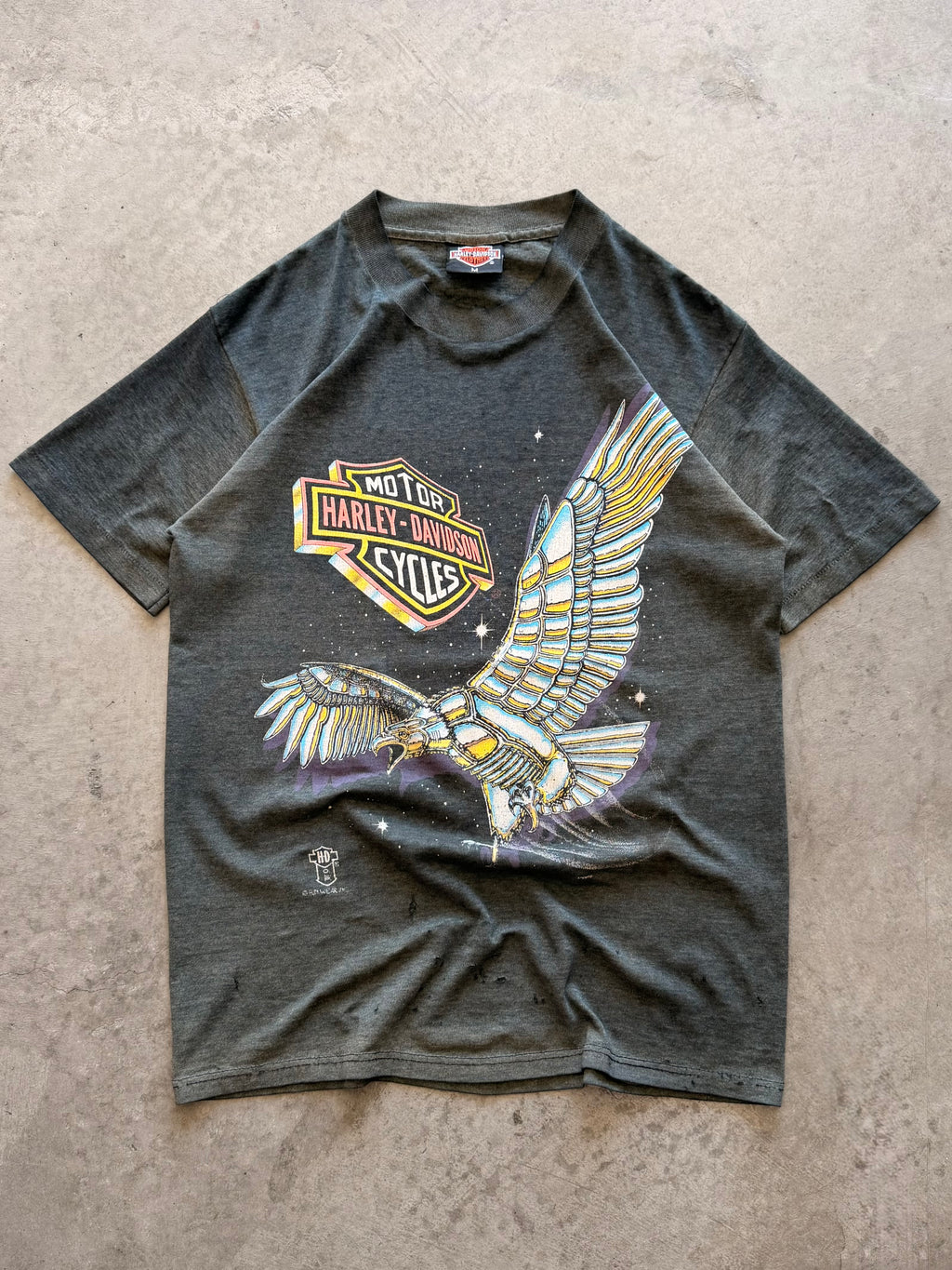 Harley Davidson metal eagle tee - M