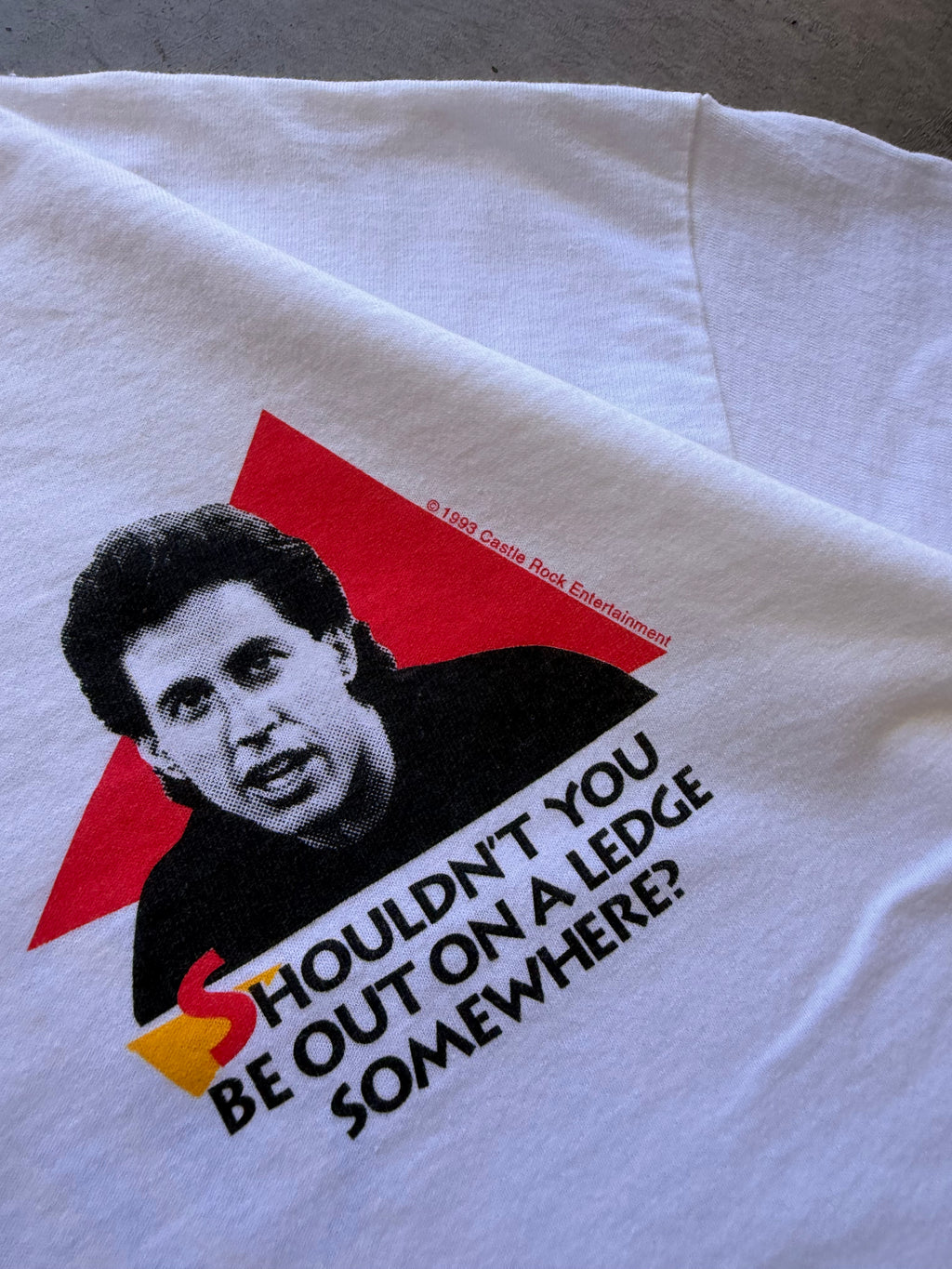 90s Seinfeld white tee - L