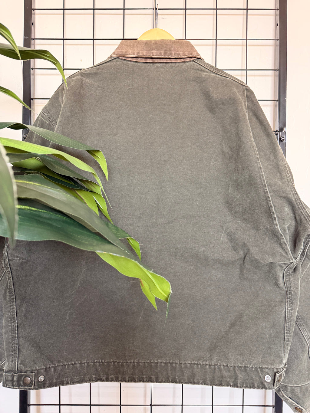 2003 J97 Carhartt Detroit moss green blanket lined jacket - 2XL