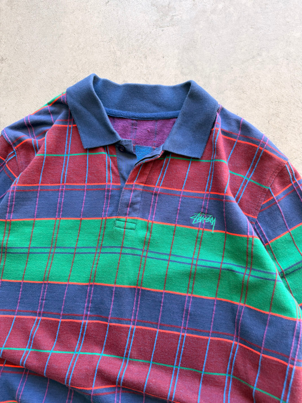 Stussy plaid button up - M
