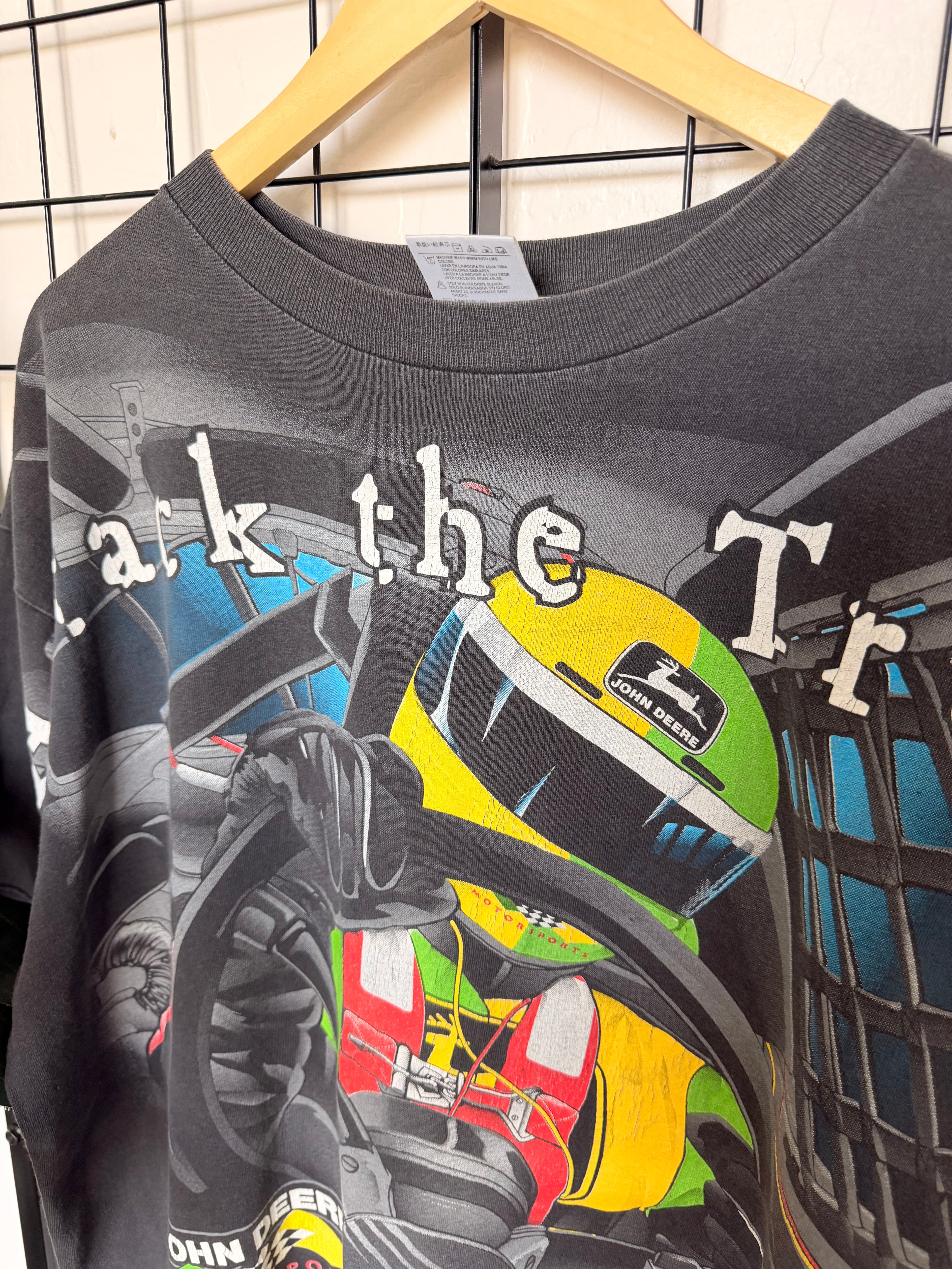 Attack the track faded NASCAR AOP tee - 2XL