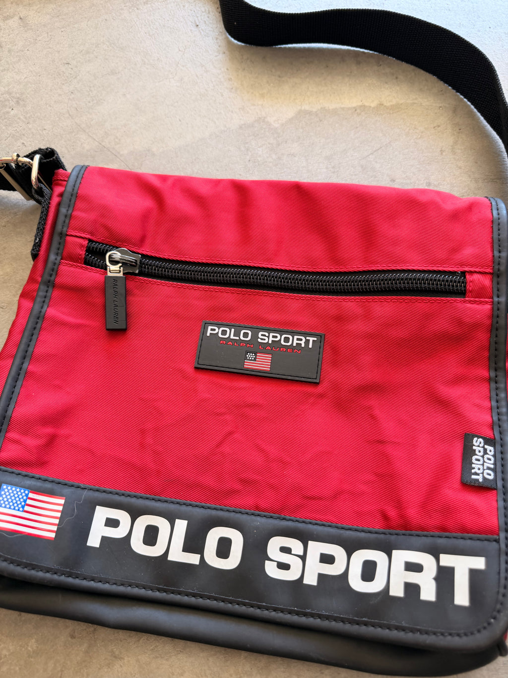 Polo Sport red messenger bag