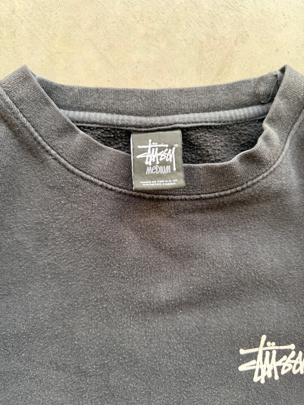 Stussy c black crewneck - M