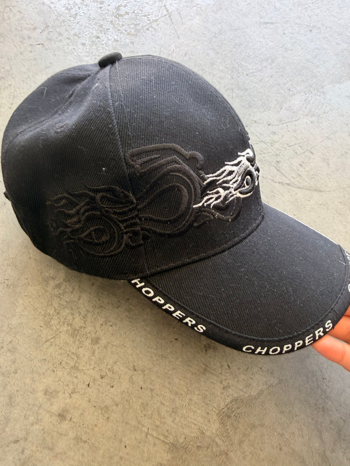 Choppers black and white hat