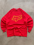 Fox red flames long sleeve - L