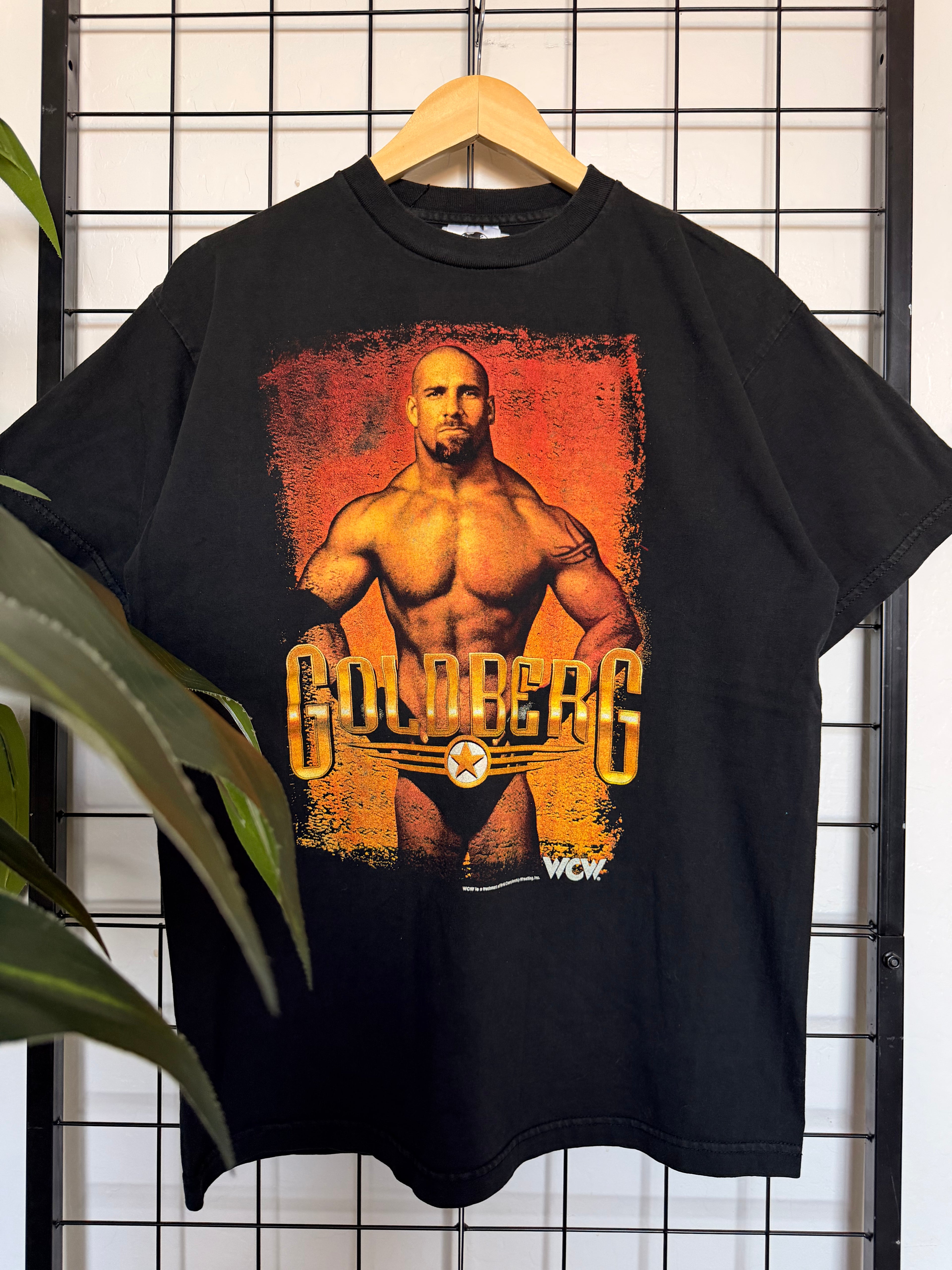 WCW Goldberg black tee - L