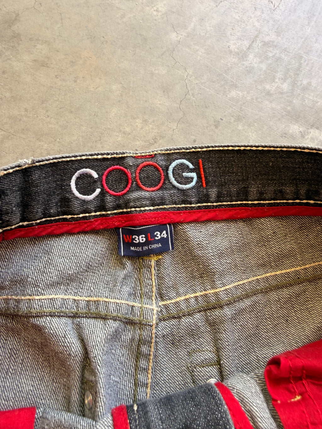 Coogi Y2K ash grey pants Sz 36