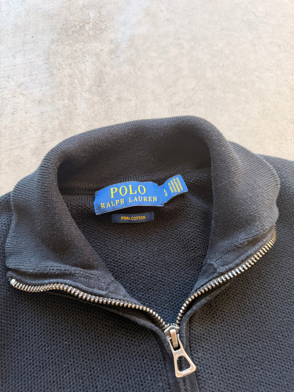 Polo black quarter zip - L