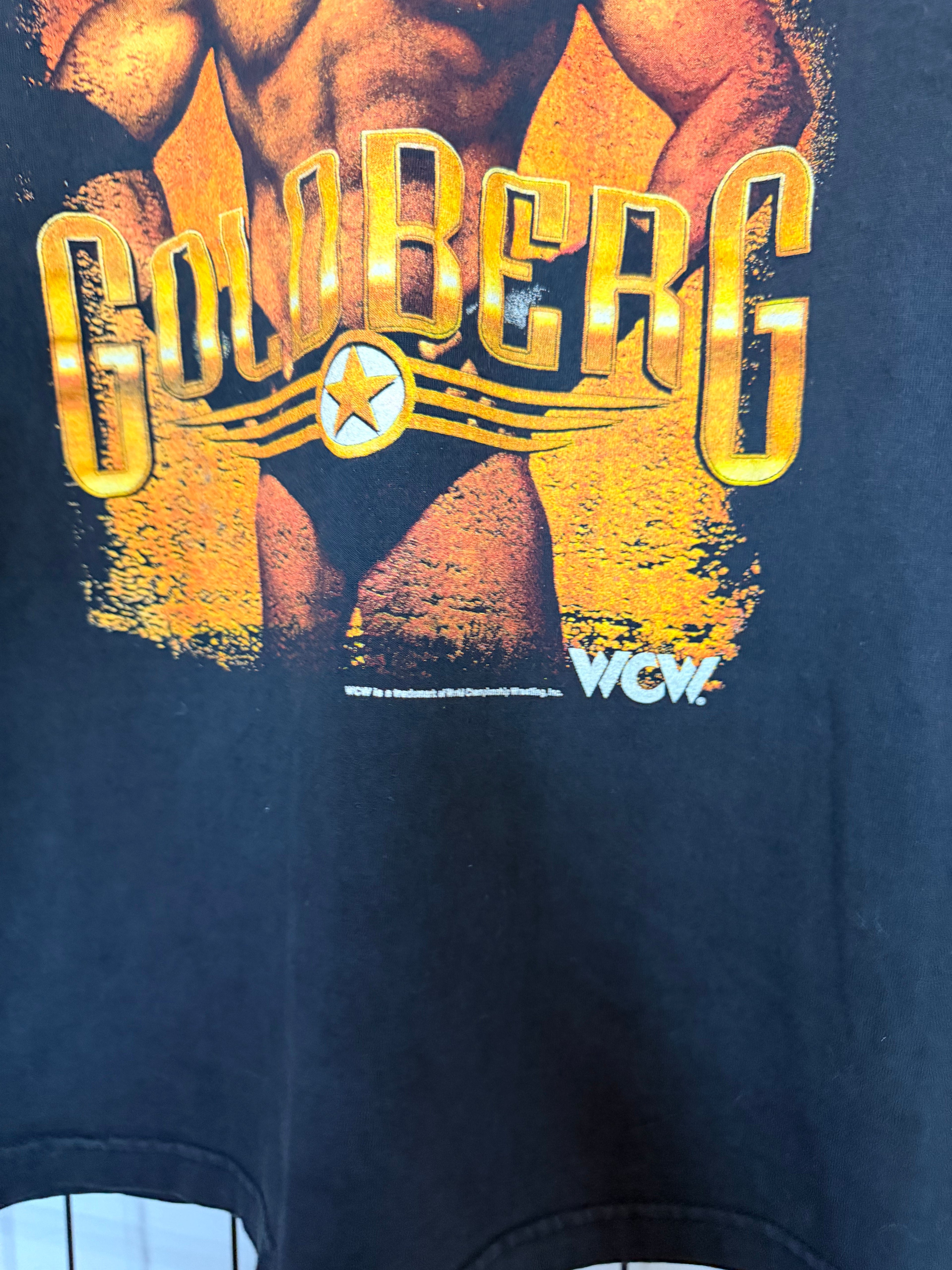 WCW Goldberg black tee - L