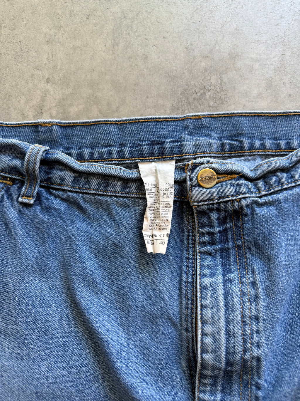Carhartt denim carpenter shorts Sz 39