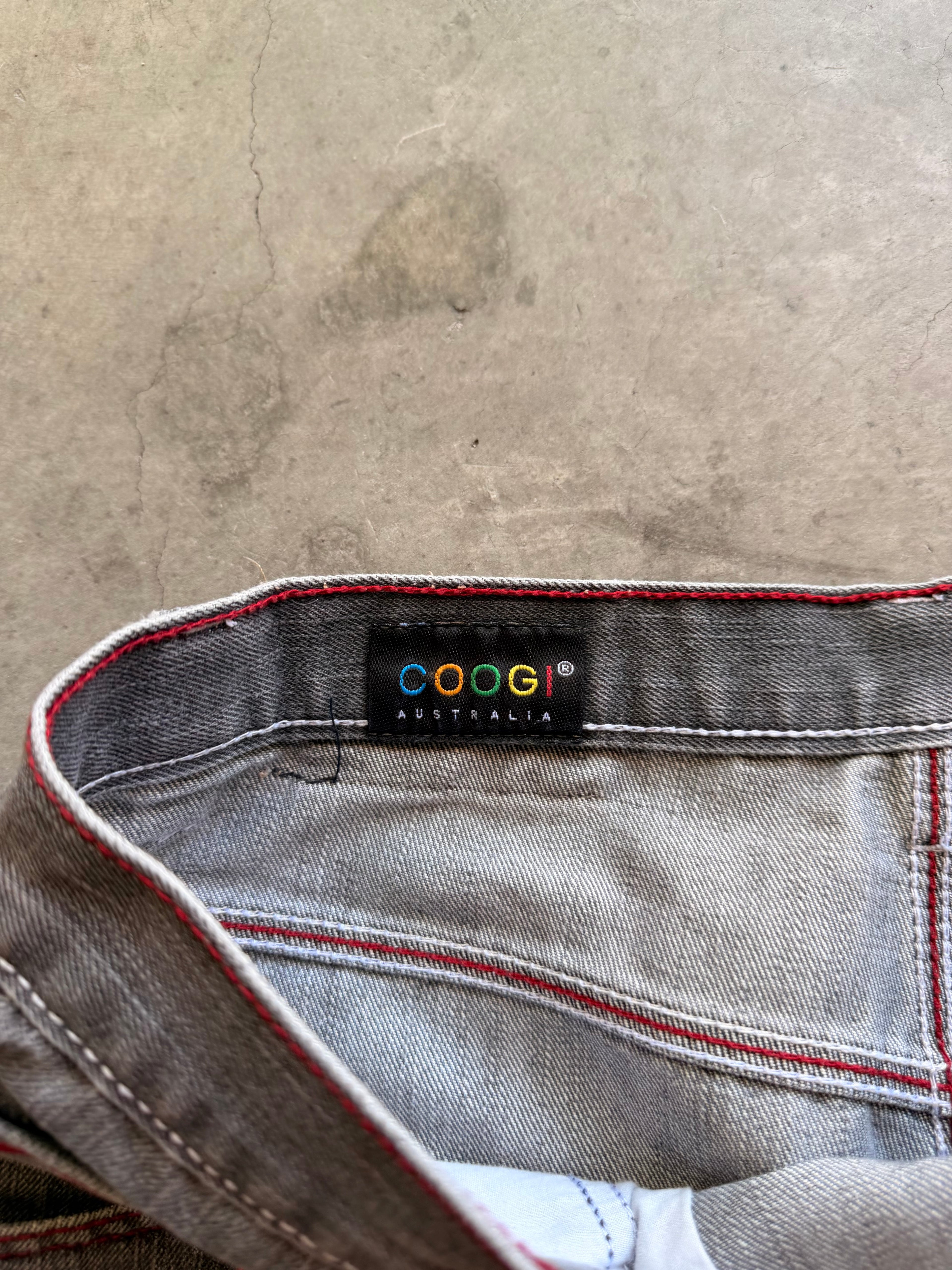 Coogi Y2K grey jorts Sz 35