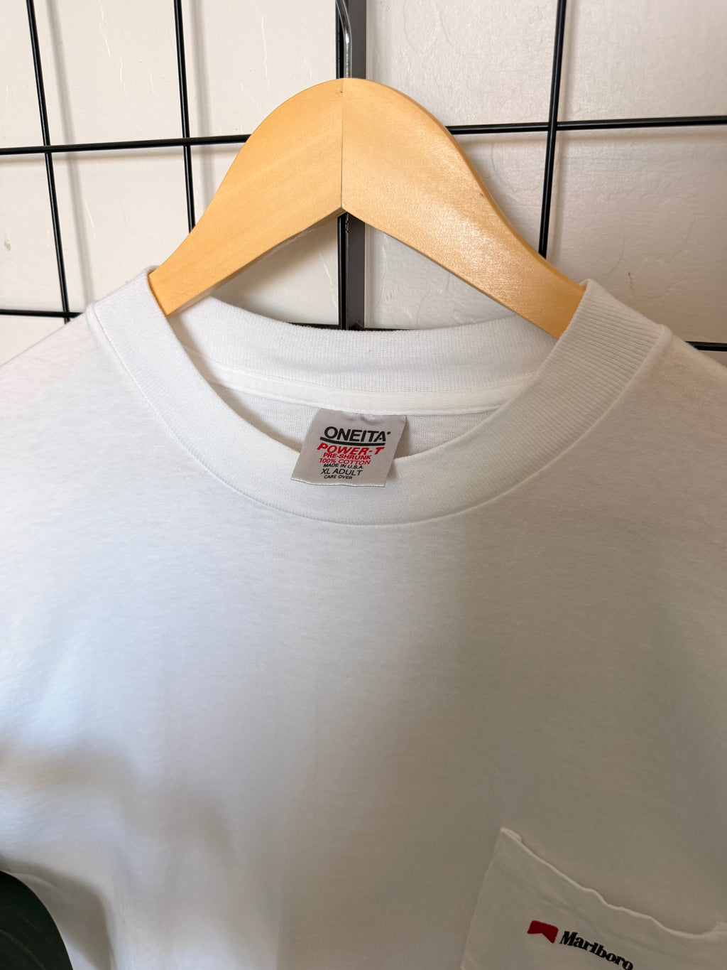 Vintage Marlboro 90s cowboy white tee -XL