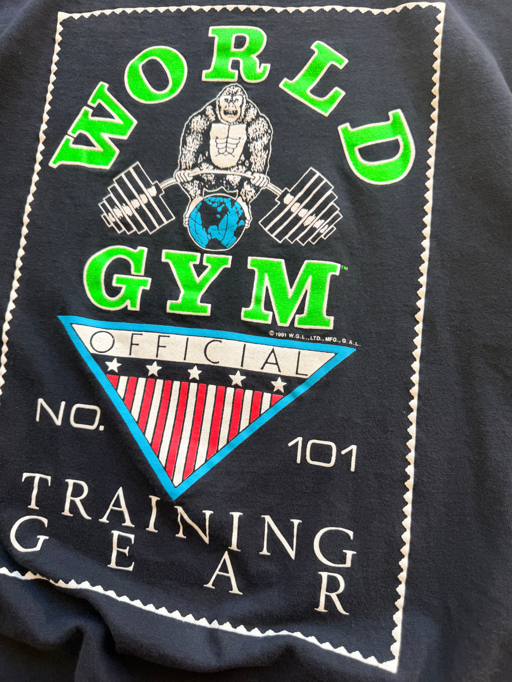 90s World Gym tee - M
